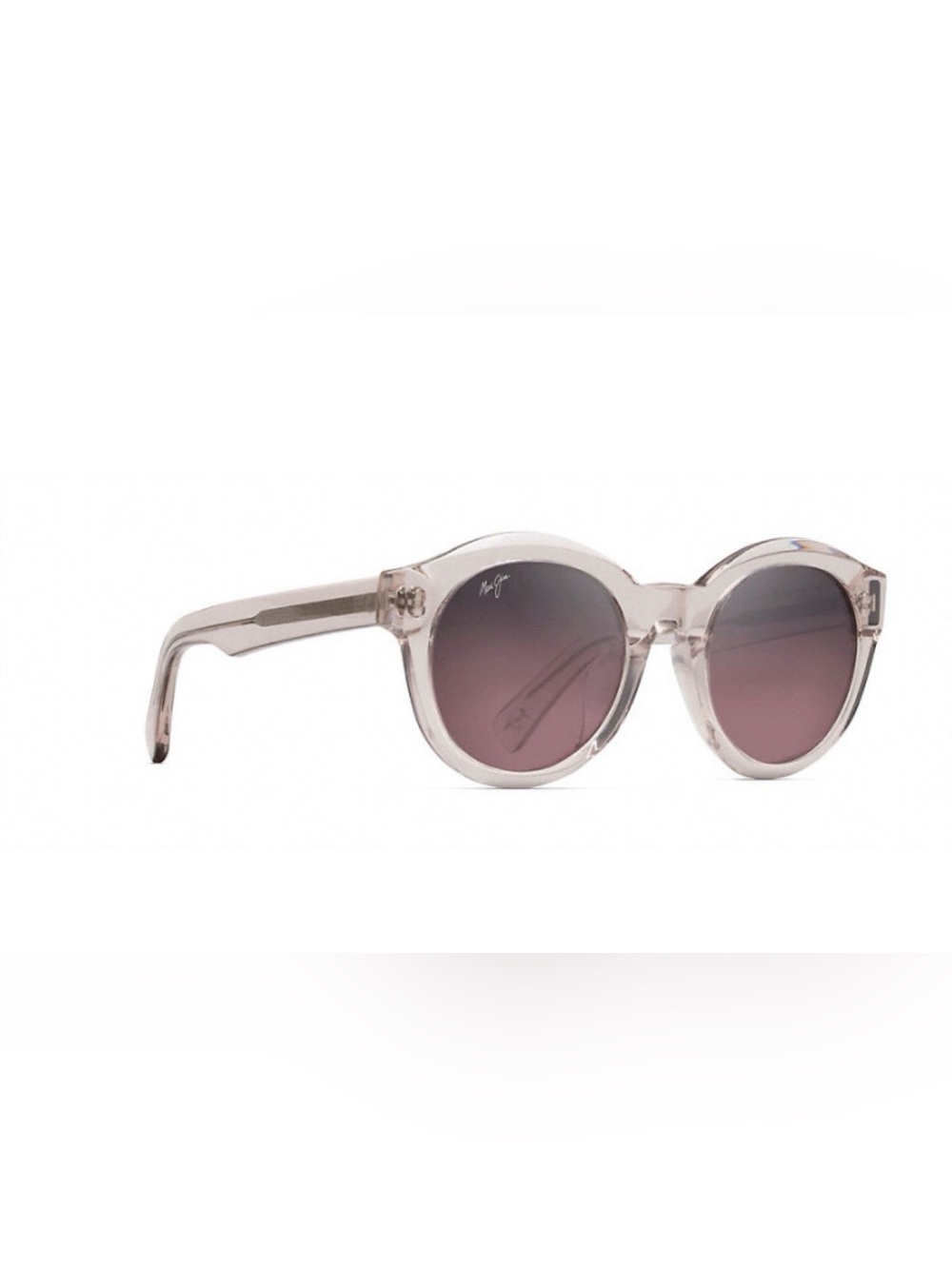 Jasmine Clear Frame Sunglasses with Pink Gradient Lenses